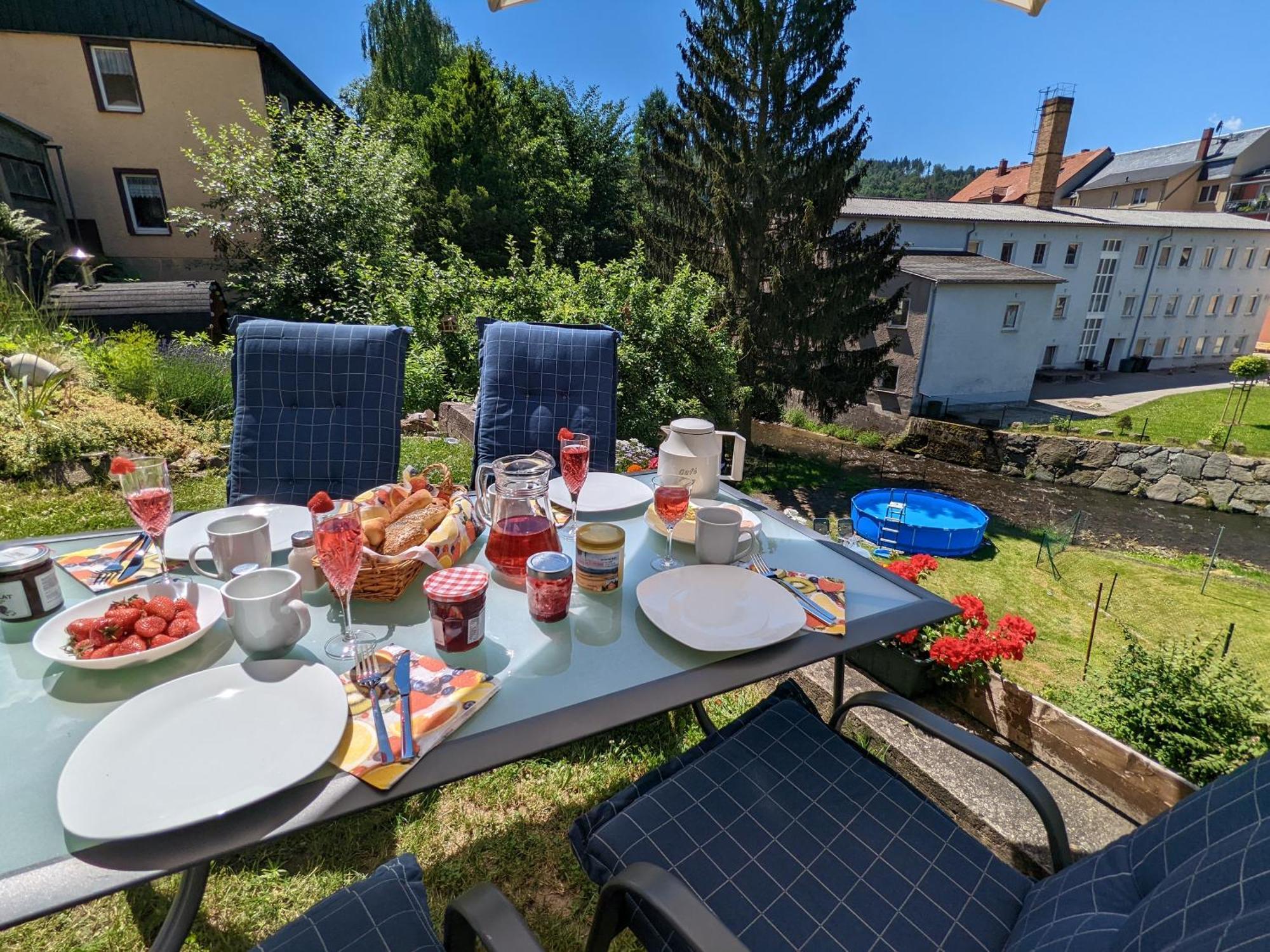 Famzi - Urlaubsmagie - Familienwohnung Mit Gemeinschaftsgarten, -Sauna & -Pool Sebnitz Buitenkant foto