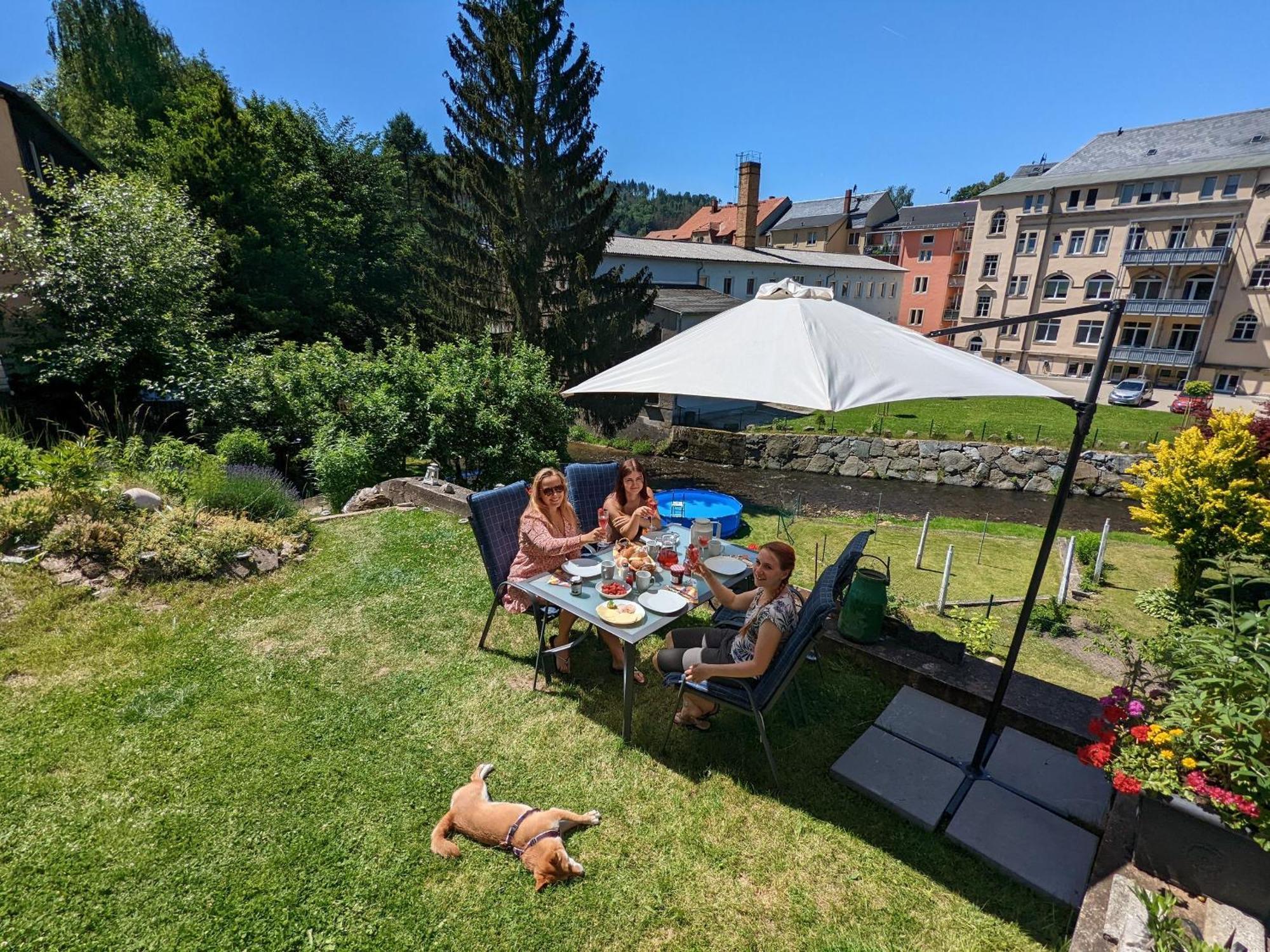 Famzi - Urlaubsmagie - Familienwohnung Mit Gemeinschaftsgarten, -Sauna & -Pool Sebnitz Buitenkant foto