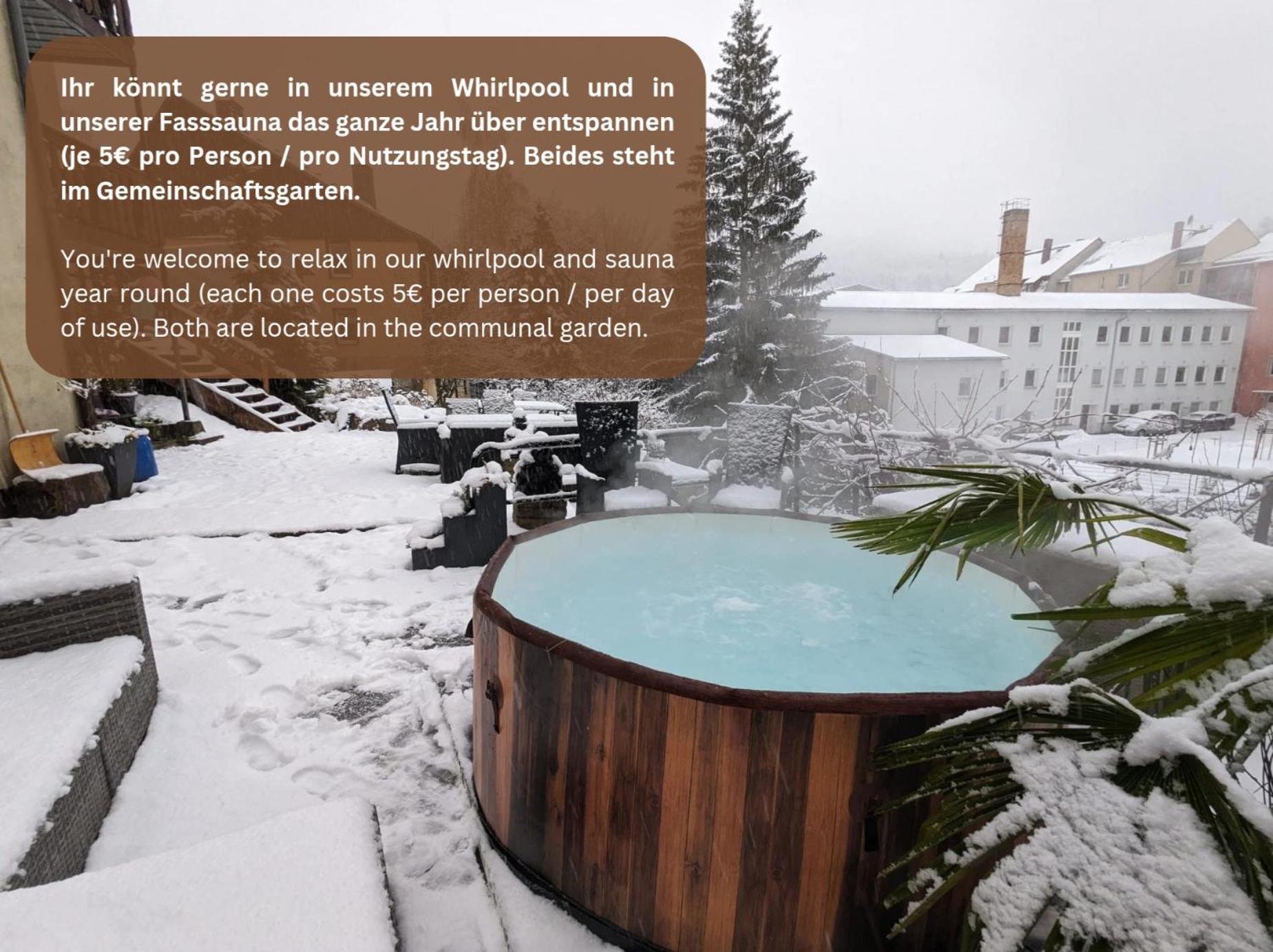 Famzi - Urlaubsmagie - Familienwohnung Mit Gemeinschaftsgarten, -Sauna & -Pool Sebnitz Buitenkant foto